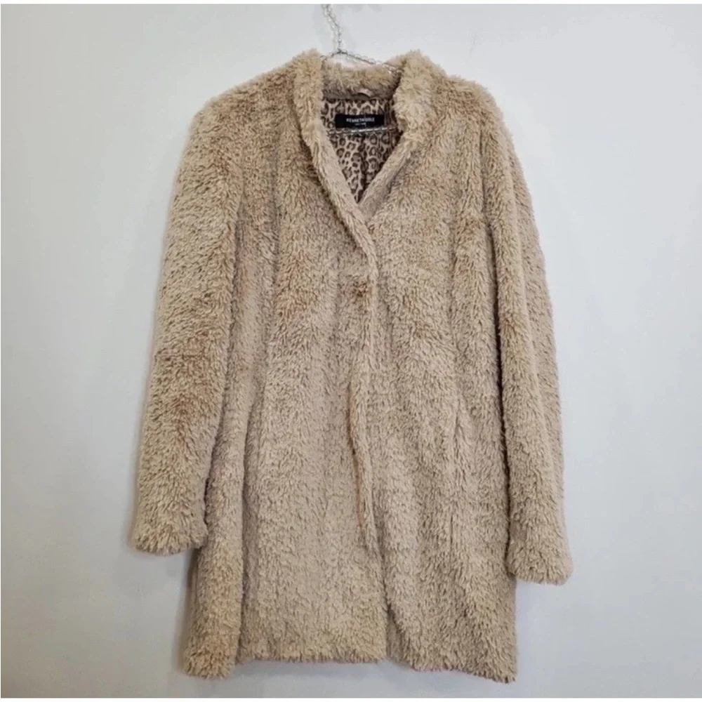 NWT Kenneth Cole Beige Teddy Jacket size 1X - Picture 4 of 11